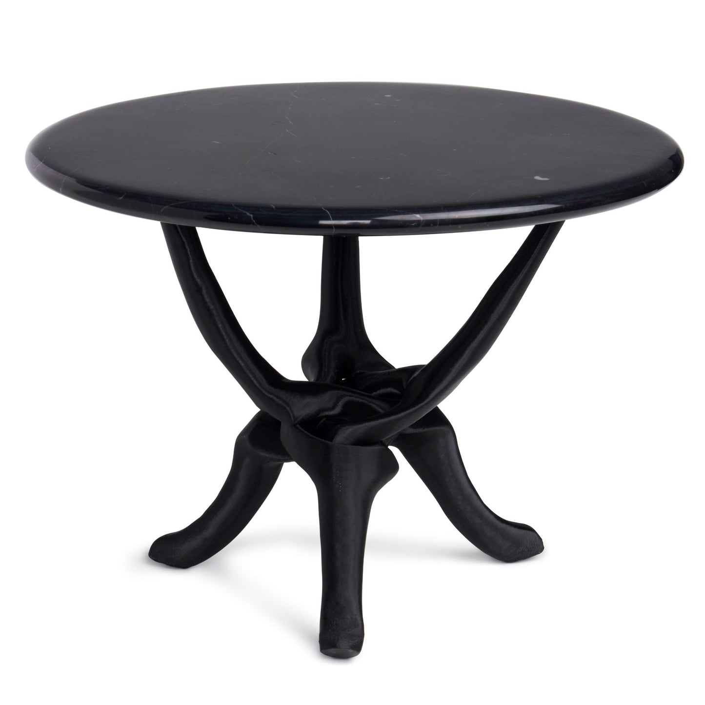 Black Stand with Black Natural Marble Top