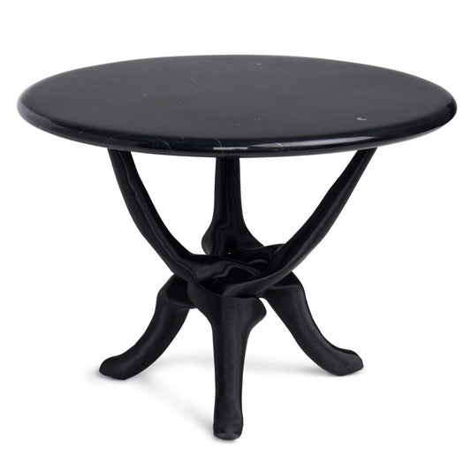Black Stand with Black Natural Marble Top
