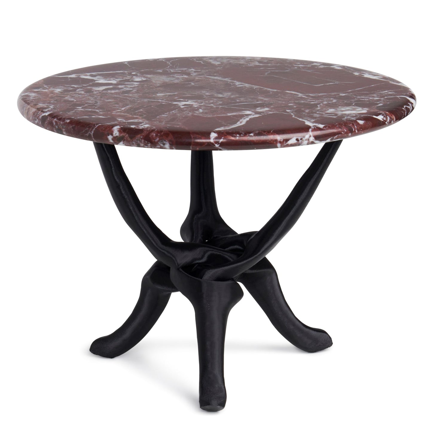 Black Stand with Red Natural Marble Top