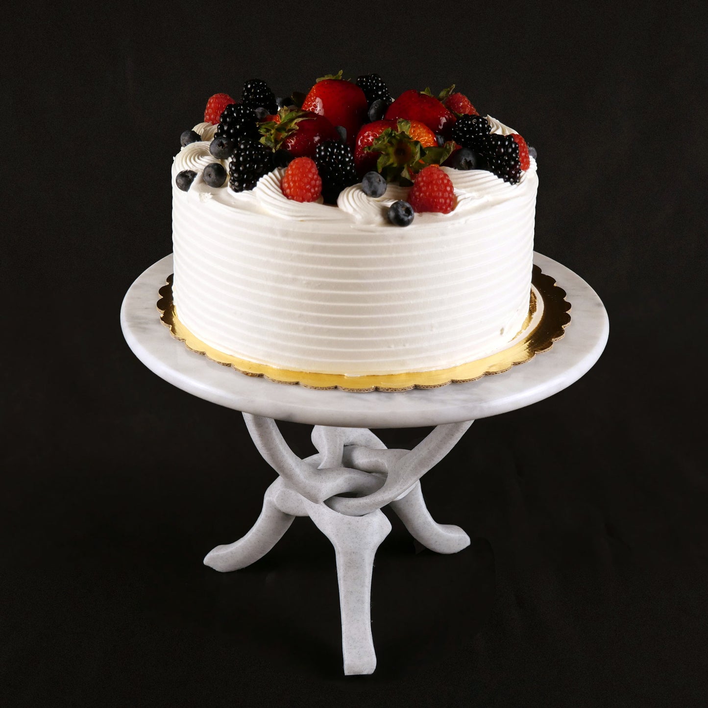 Grey Marble Stand with Off-White Natural Marble Top