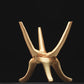 Gold Stand with Off-White Natural Marble Top