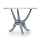 Silver/Grey Stand with Off-White Natural Marble Top