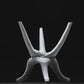 Silver/Grey Stand with Off-White Natural Marble Top