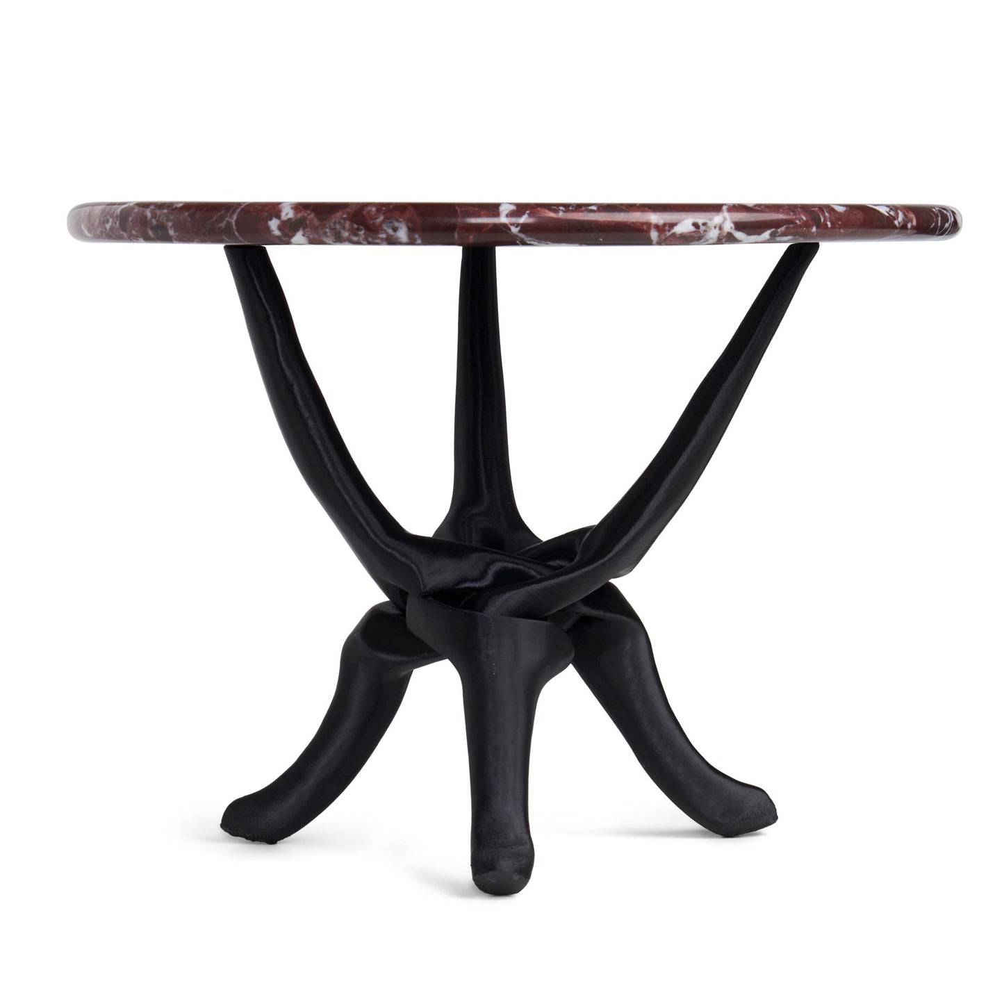 Black Stand with Red Natural Marble Top