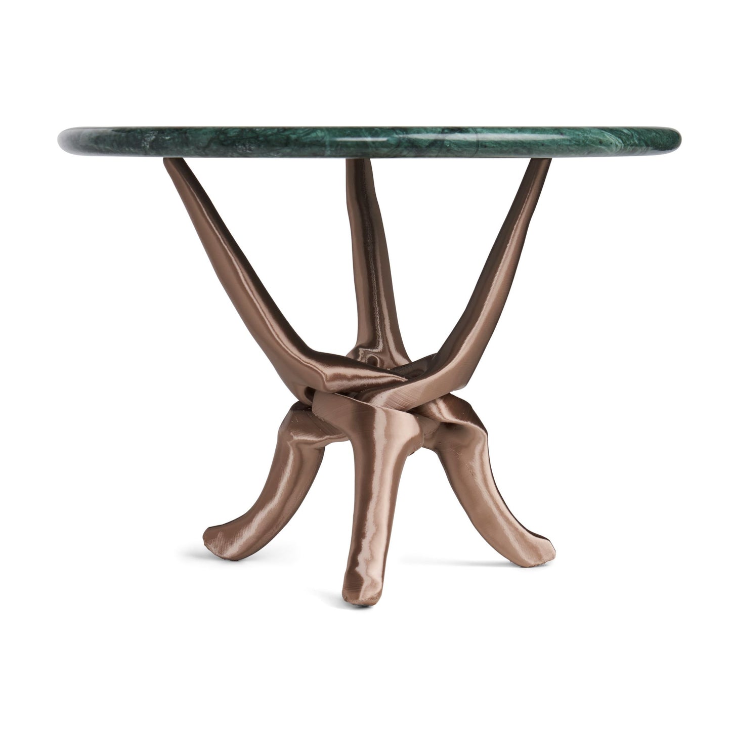 Campagne Gold Stand with Green Natural Marble Top