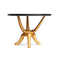 Gold Stand with Black Natural Marble Top