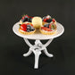 Grey Marble Stand with Off-White Natural Marble Top